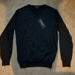Paolo Mondo 100% Merino Wool V Neck‎ Pullover Sweater